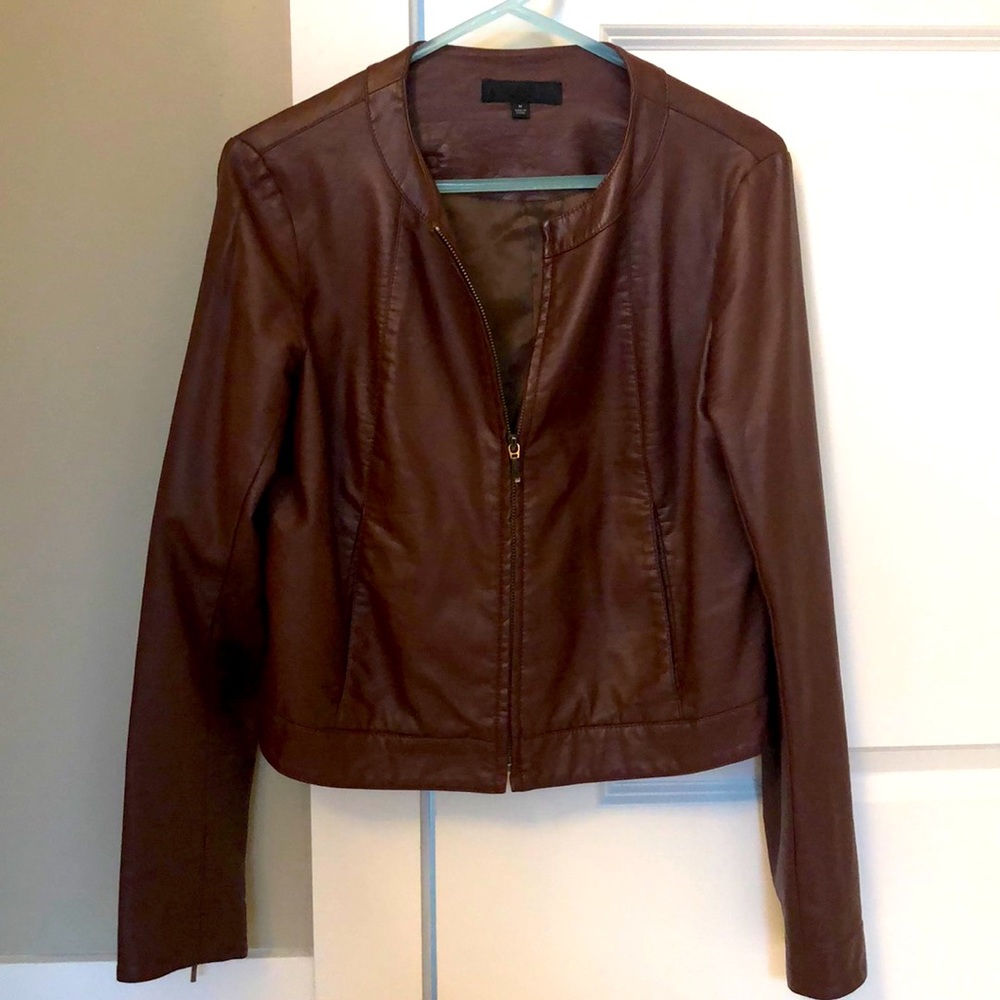 Uniqlo faux leather moto jacket